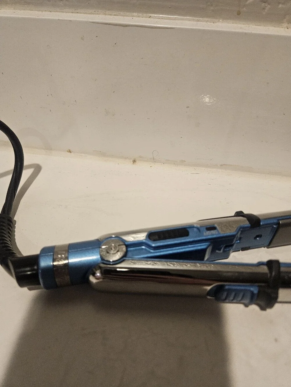 BaBylissPRO Nano Titanium Prima2000 Mini Iron Blue & Silver